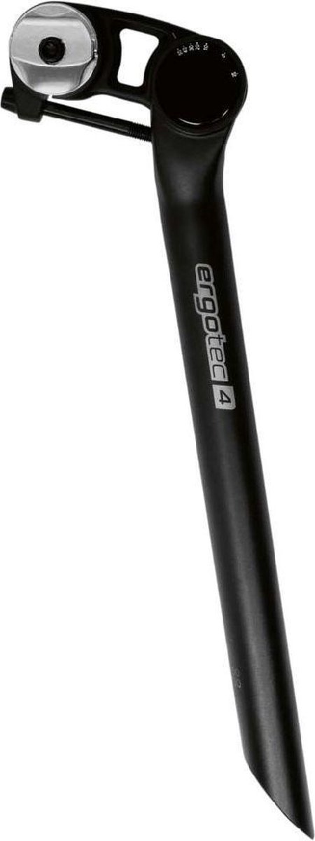 Ergotec zadelpen Seatpost Futura 27,2 x 400 mm aluminium - Zwart