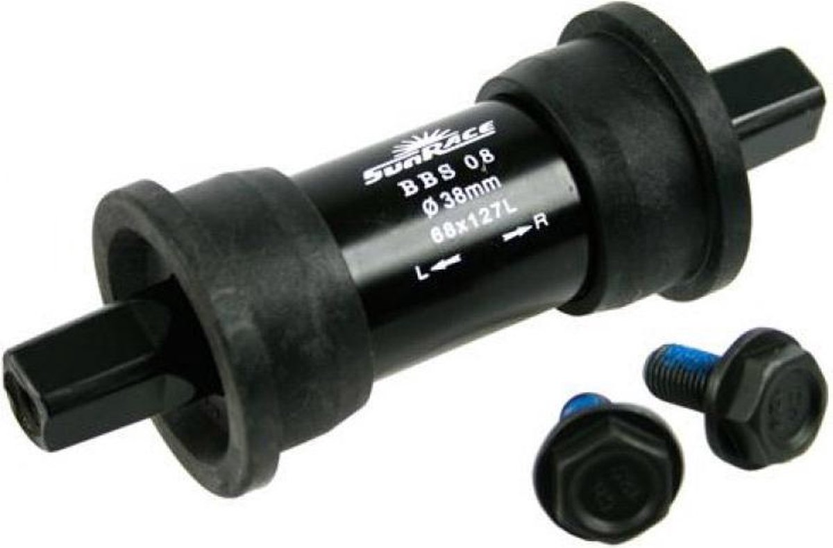 SunRace Trapas BBS08 JIS 127 / 38 mm - Zwart