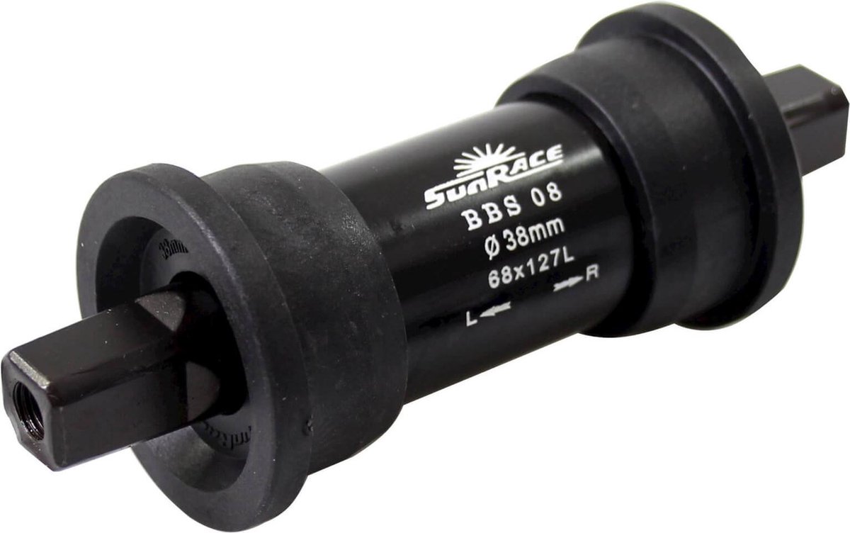 SunRace Trapas BBS08 JIS 127 / 38 mm - Zwart