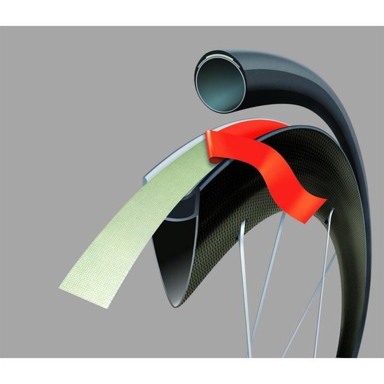 Velox velglint 2 meter x 18 mm per rol - Rood