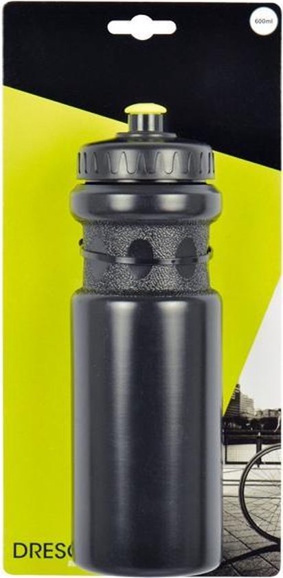 DRESCO bidon 600 ml 29 cm - Zwart