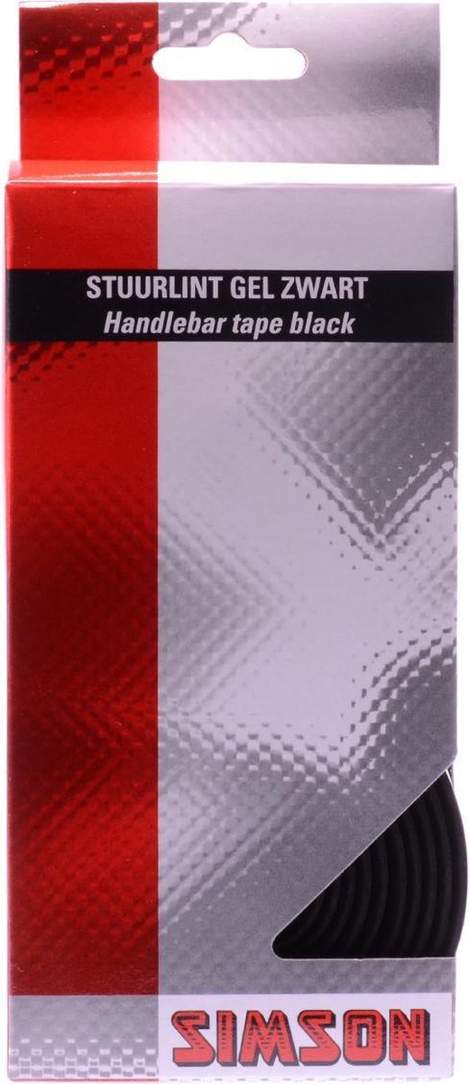 Simson stuurlint Gel 200 cm 2 stuks - Zwart