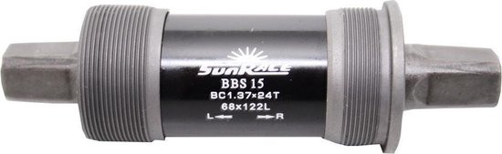 SunRace trapas spieloos BSA 122 mm zilver/zwart - Silver