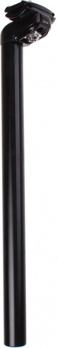 TOM zadelpen vast 27,2 x 350 mm aluminium - Zwart