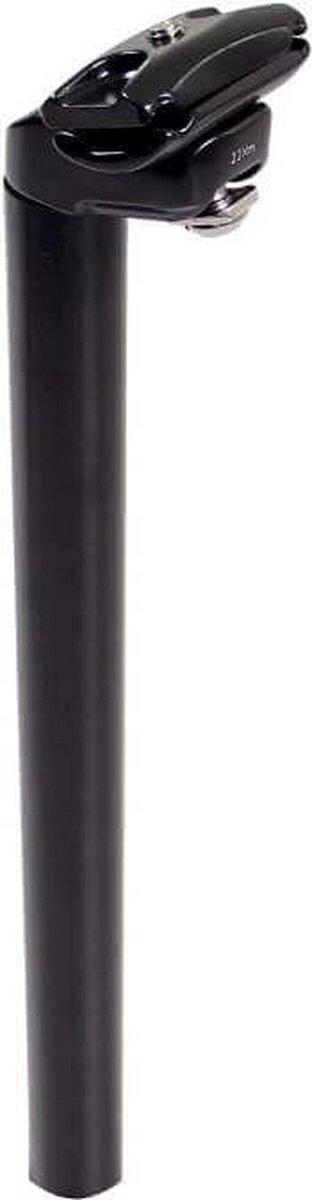 TOM zadelpen vast 27,2 x 350 mm aluminium - Zwart