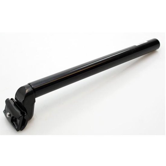 TOM zadelpen vast 27,2 x 350 mm aluminium - Zwart