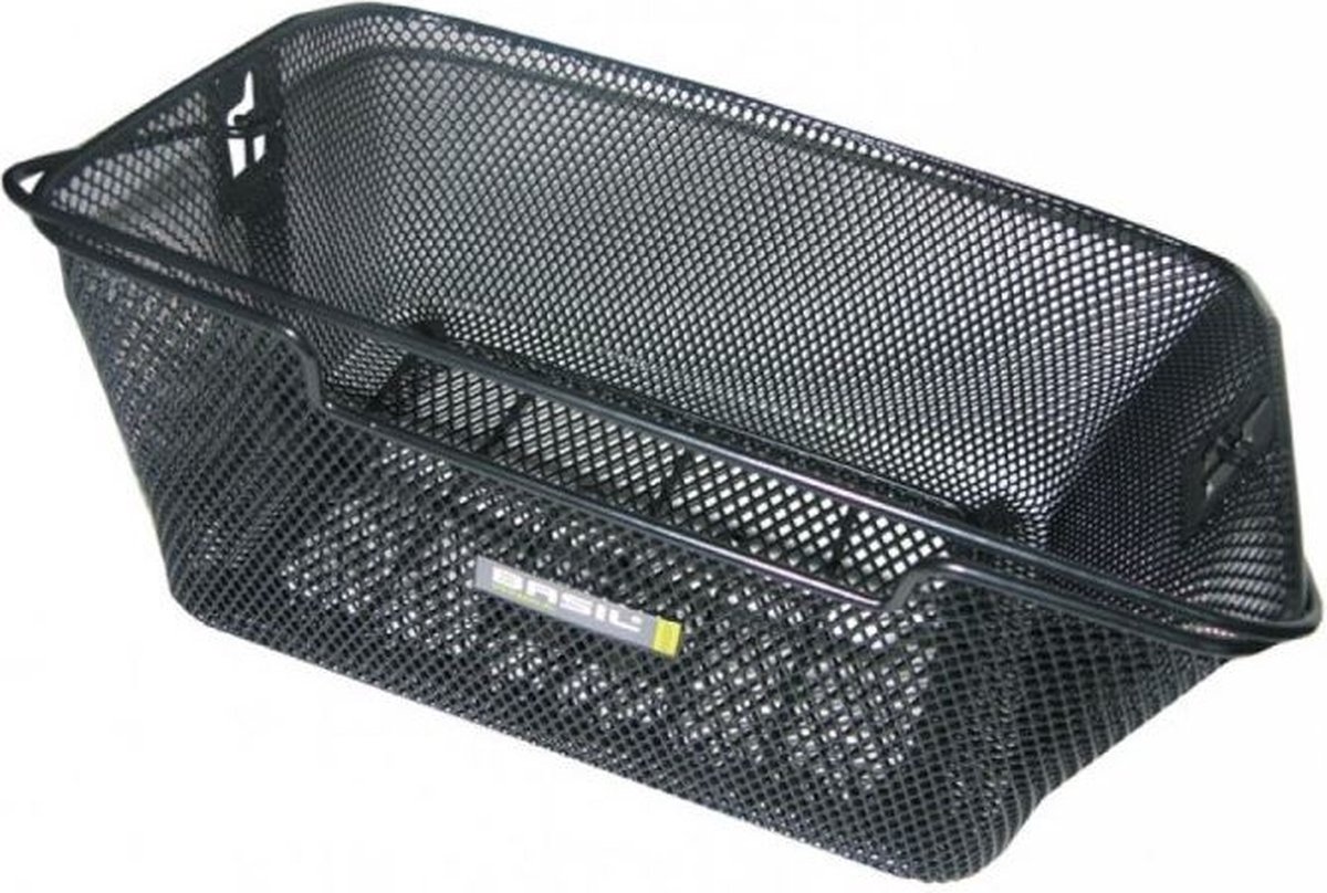 Basil fietsmand Capri 12 liter achter staal - Zwart