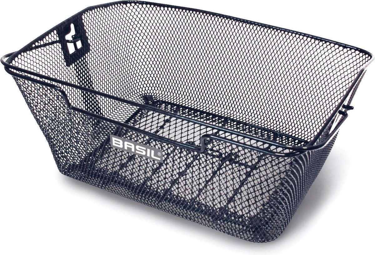 Basil fietsmand Capri 12 liter achter staal - Zwart