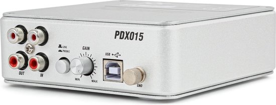 Power Dynamics PDX015 USB Phono voorversterker met software
