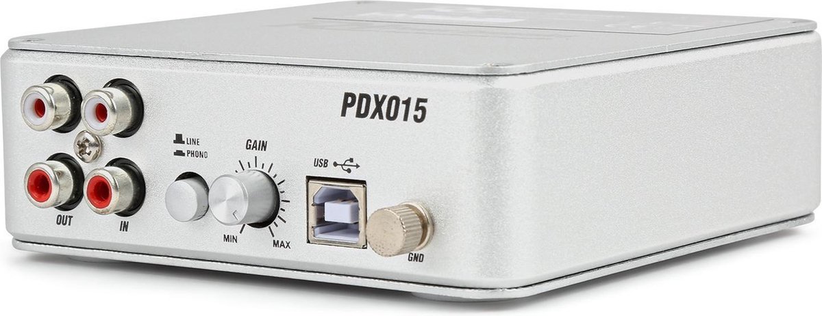 Power Dynamics PDX015 USB Phono voorversterker met software