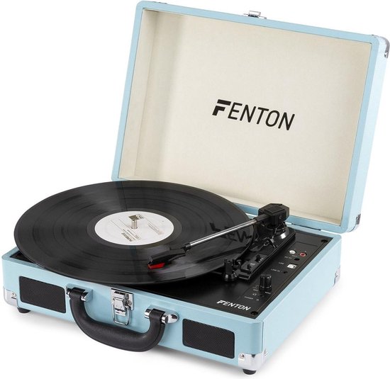 Fenton RP115B Platenspeler met speakers, bluetooth & USB - Blauw