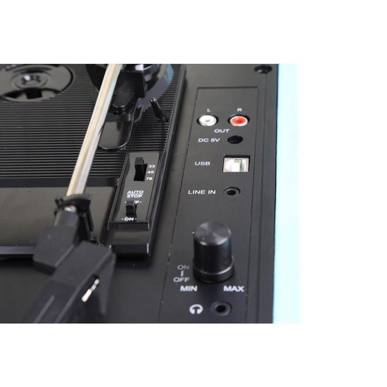 Fenton RP115B Platenspeler met speakers, bluetooth & USB - Blauw