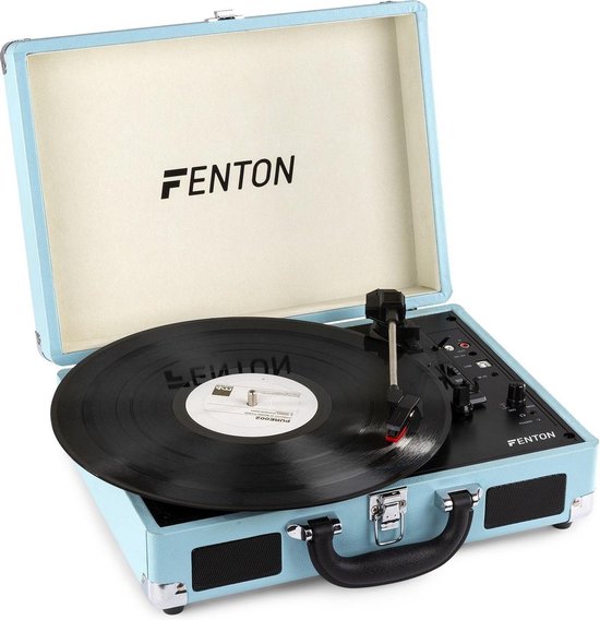 Fenton RP115B Platenspeler met speakers, bluetooth & USB - Blauw