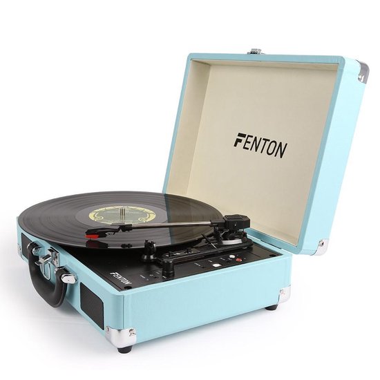 Fenton RP115B Platenspeler met speakers, bluetooth & USB - Blauw