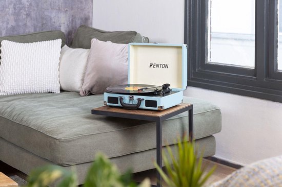 Fenton RP115B Platenspeler met speakers, bluetooth & USB - Blauw