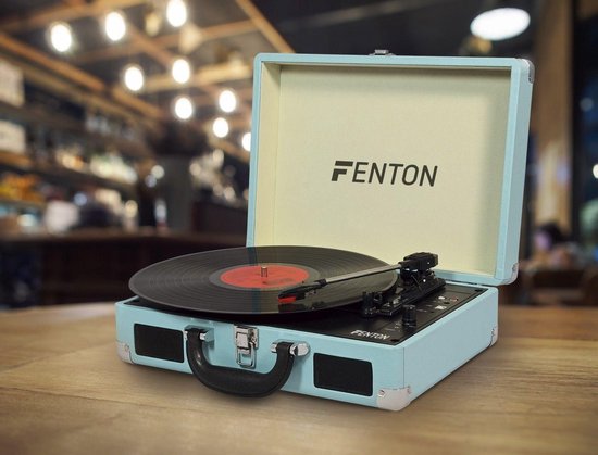 Fenton RP115B Platenspeler met speakers, bluetooth & USB - Blauw
