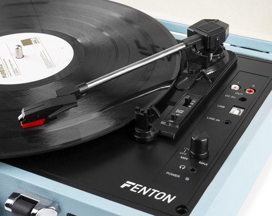 Fenton RP115B Platenspeler met speakers, bluetooth & USB - Blauw