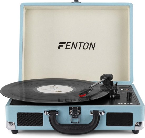 Fenton RP115B Platenspeler met speakers, bluetooth & USB - Blauw