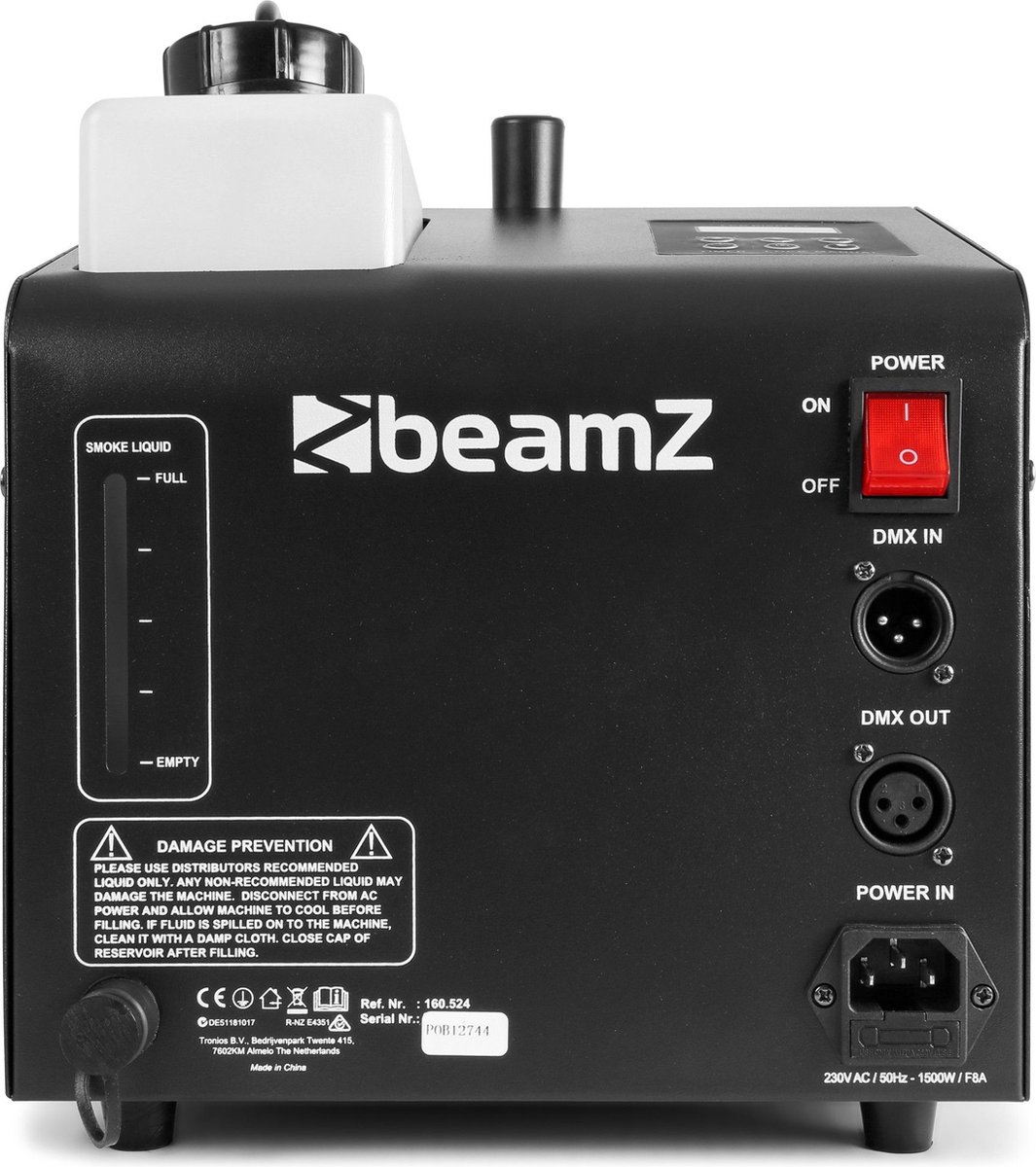 BEAMZ SB1500LED rook- en bellenblaasmachine met LEDs