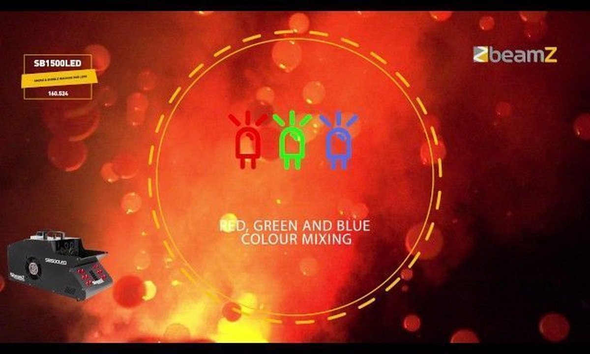 BEAMZ SB1500LED rook- en bellenblaasmachine met LEDs