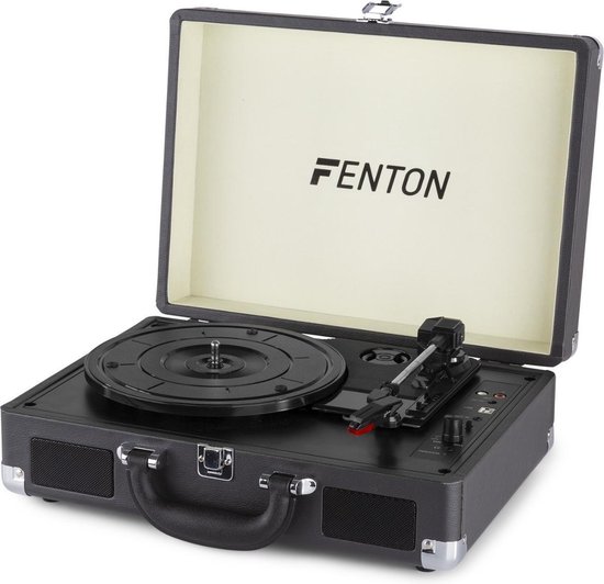 Fenton RP115C Platenspeler met speakers, bluetooth & USB - Zwart