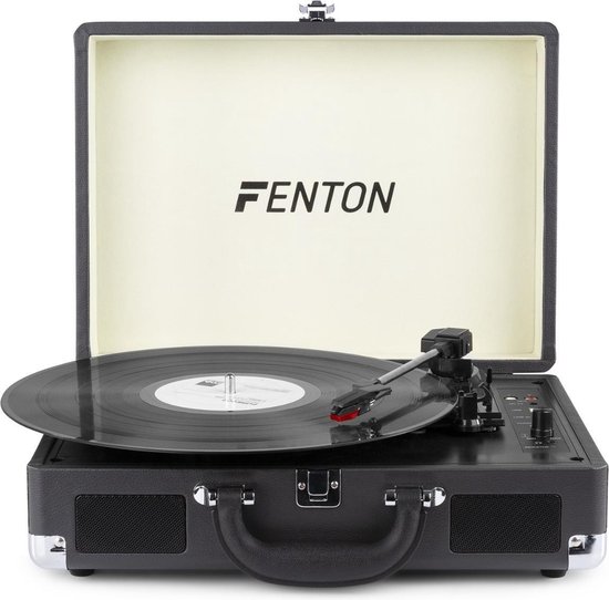Fenton RP115C Platenspeler met speakers, bluetooth & USB - Zwart