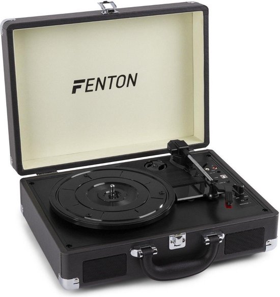 Fenton RP115C Platenspeler met speakers, bluetooth & USB - Zwart