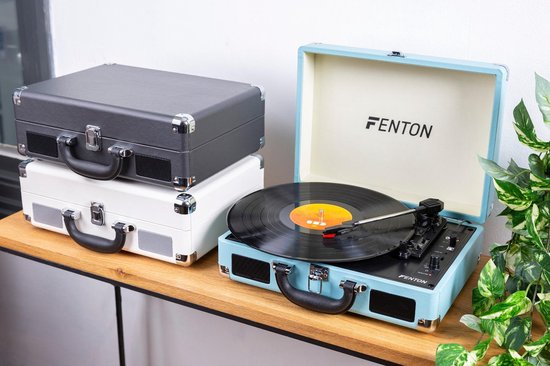 Fenton RP115C Platenspeler met speakers, bluetooth & USB - Zwart
