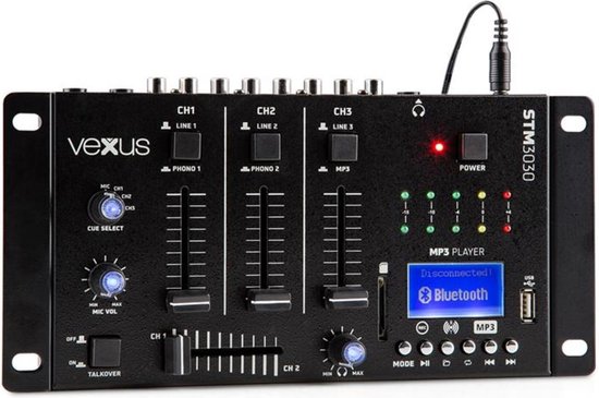 VONYX STM3030 4-kanaals mixer met USB-speler