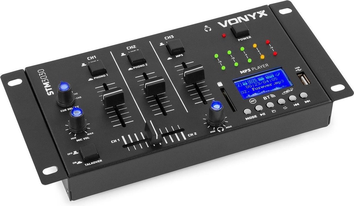 VONYX STM3030 4-kanaals mixer met USB-speler