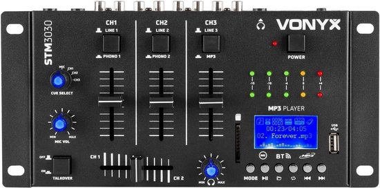 VONYX STM3030 4-kanaals mixer met USB-speler