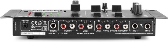 VONYX STM3030 4-kanaals mixer met USB-speler