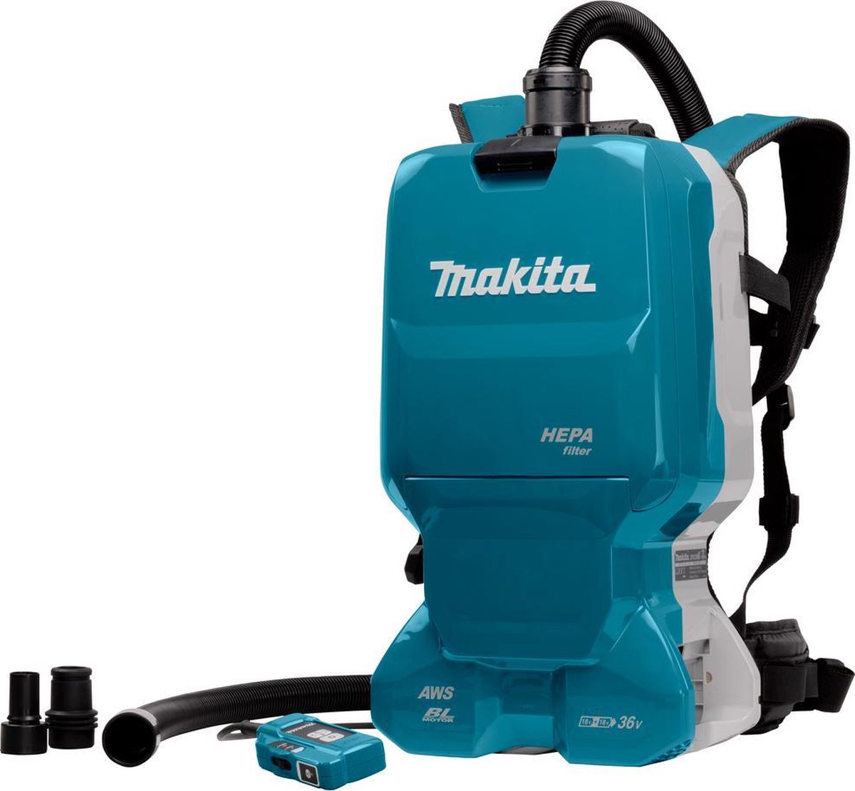 Makita DVC665ZU 2x18 V Rugstofzuiger (+ GRATIS ACCU)