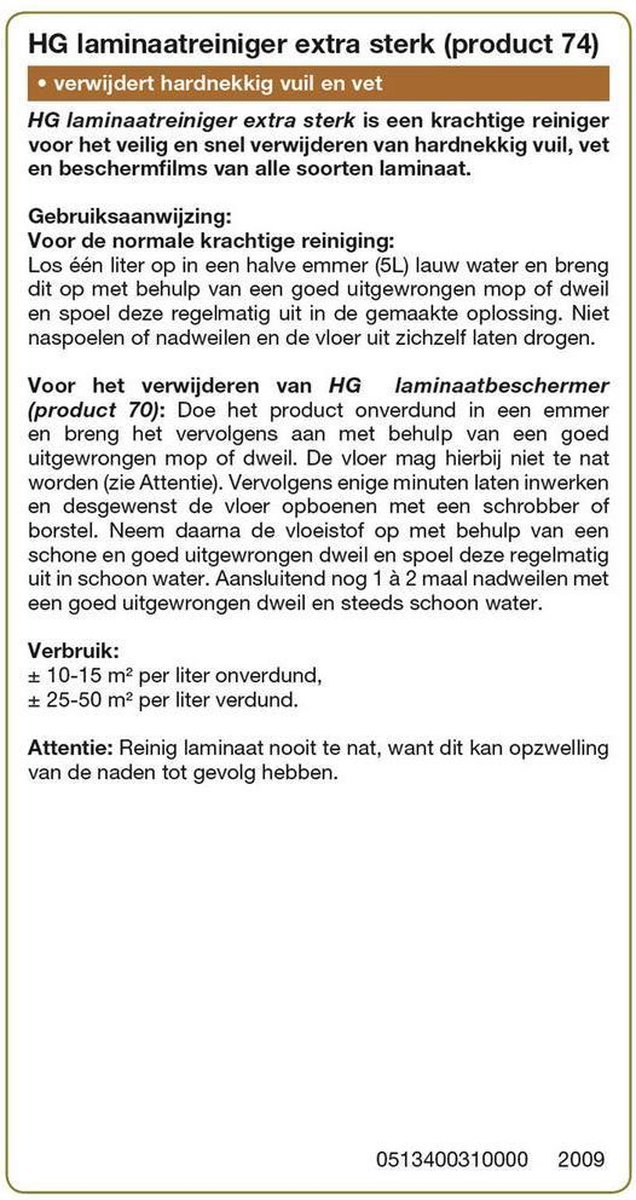 Hg Laminaat Krachtreiniger