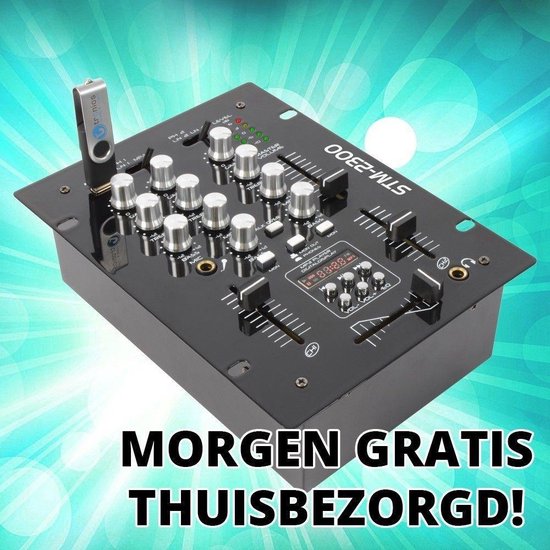 SKYTEC STM-2300 Mixer 2-Kanaals met USB/MP3-speler