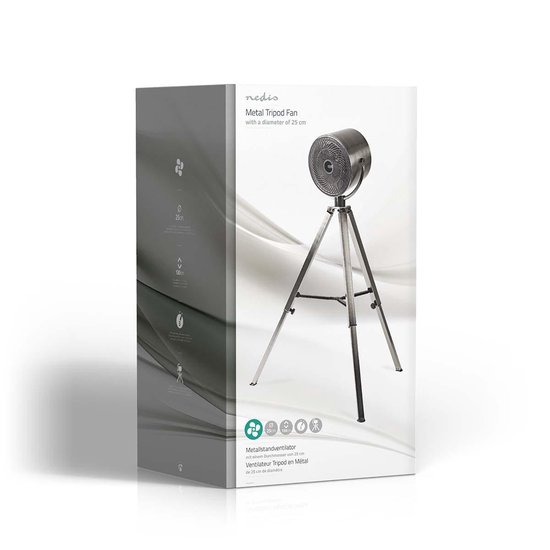 Nedis Ventilator op driepoot standaard 25cm metaal - Grijs