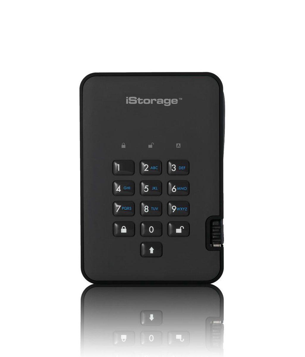 iStorage diskAshur 2 externe harde schijf 1000 GB - Zwart
