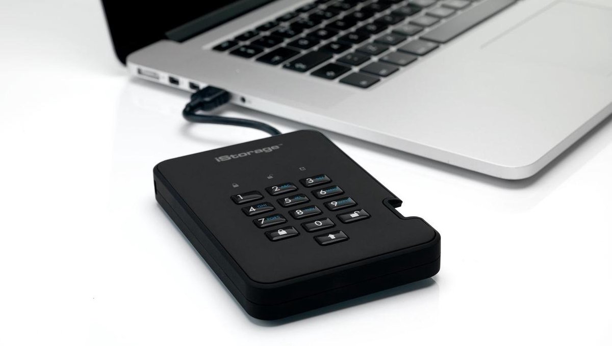 iStorage diskAshur 2 externe harde schijf 1000 GB - Zwart