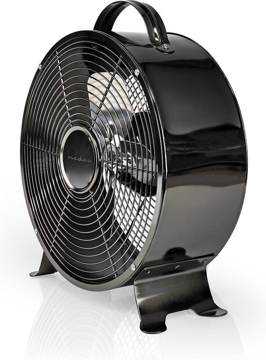 Nedis Bureauventilator retro 25cm metaal - Grijs