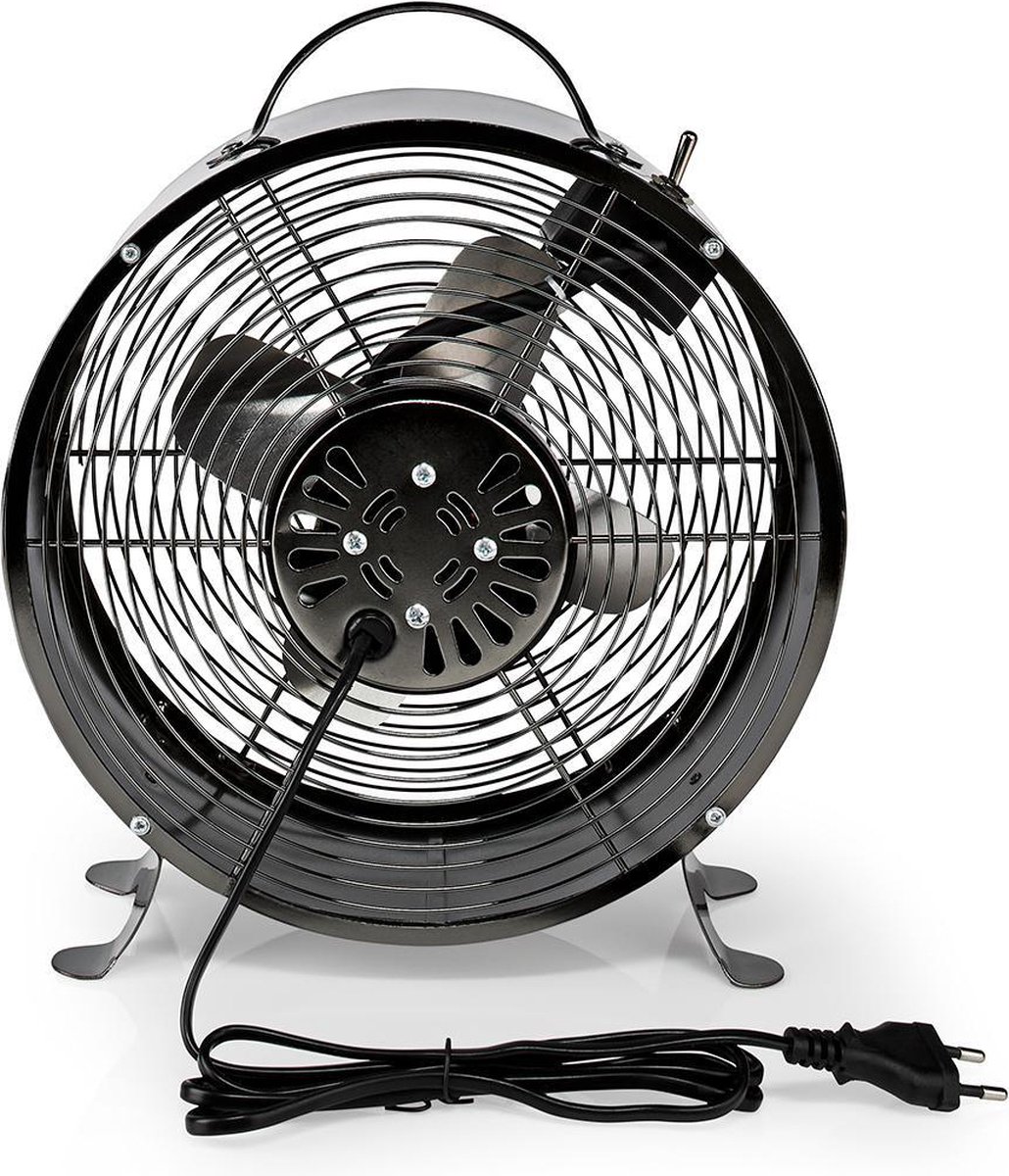 Nedis Bureauventilator retro 25cm metaal - Grijs