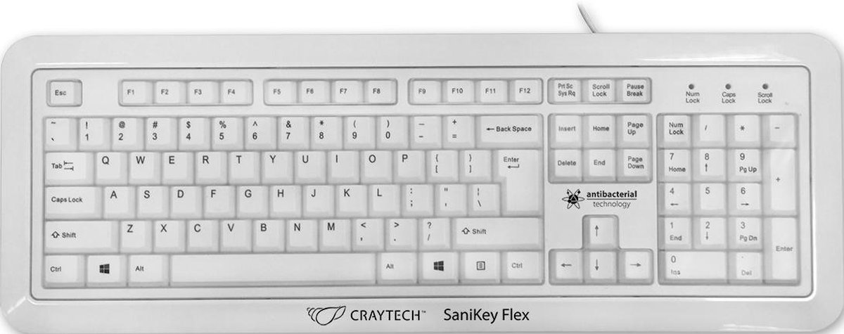 Craytech SaniKey Flex Medisch Toetsenbord