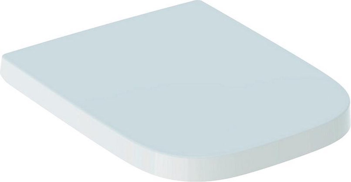 Geberit Renova Plan toiletzitting hoekig met deksel, softclose en topfix, - Wit
