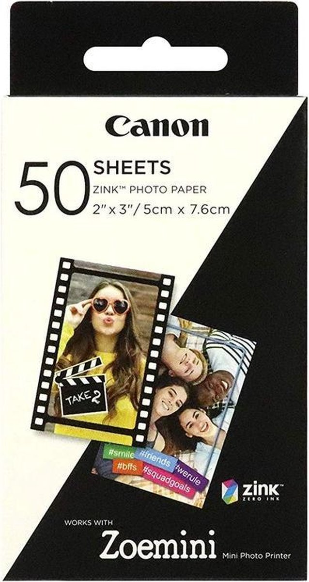 Canon ZINK Fotopapier (50 vellen) - Wit