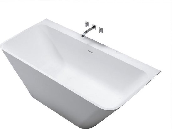 Wiesbaden Sub semi-vrijstaand bad type 3 179x84,5x57,5 cm, - Wit