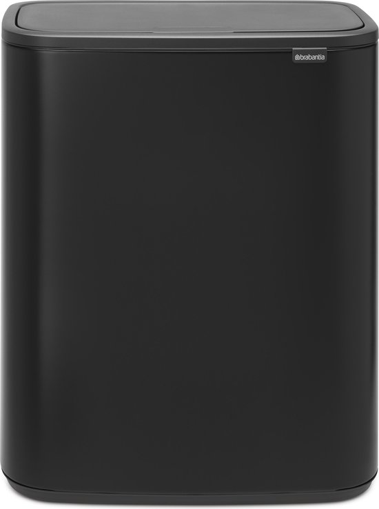 Brabantia Bo Touch Bin 2 x 30 Liter Matt Black - Zwart