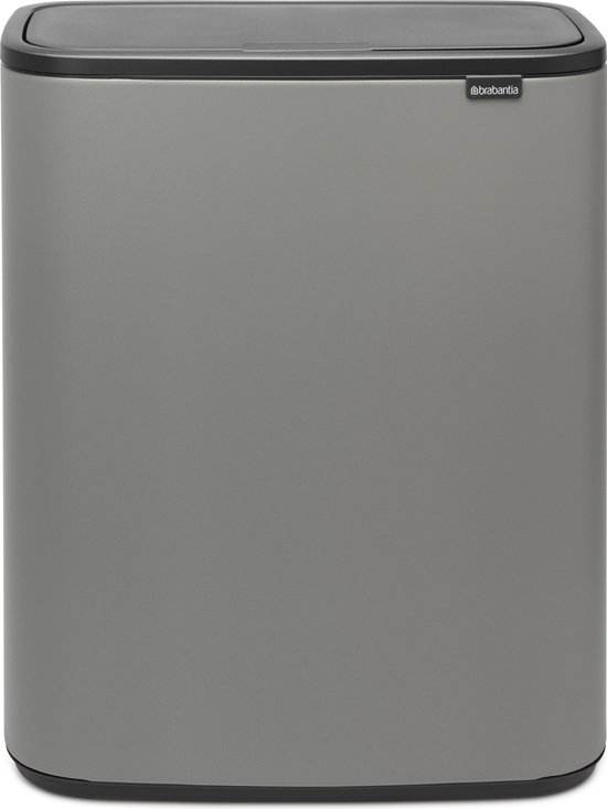 Brabantia Bo Touch Bin 2 x 30 Liter Mineral Concrete Grey - Grijs