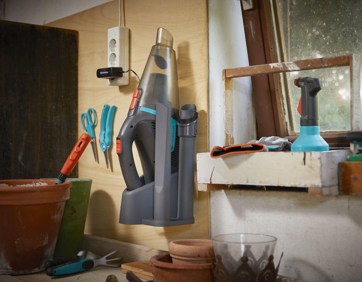 GARDENA EasyClean Li met Laadstation - Grijs