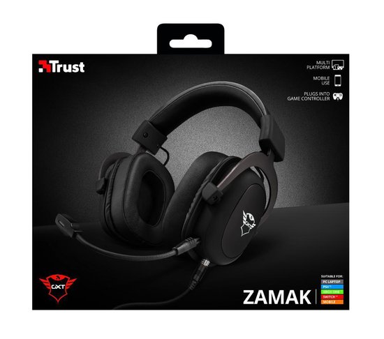 Trust GXT 414 Zamak - Premium Gaming Headset voor PS4, PS5, Xbox Series X en PC - - Zwart