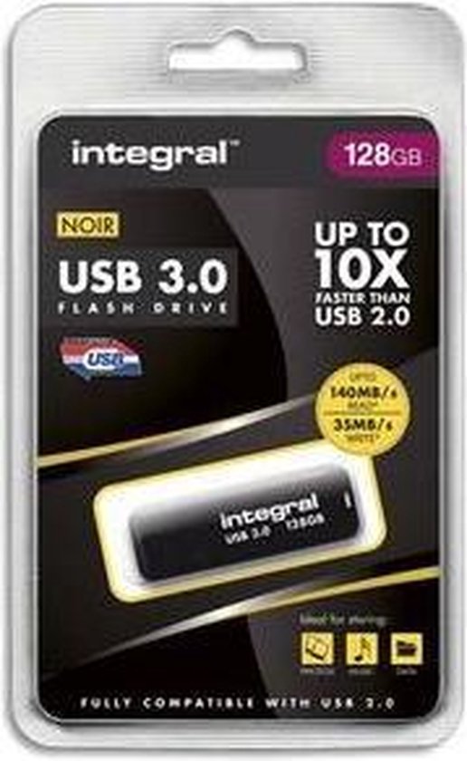 Integral Noir - USB-stick - 128 GB