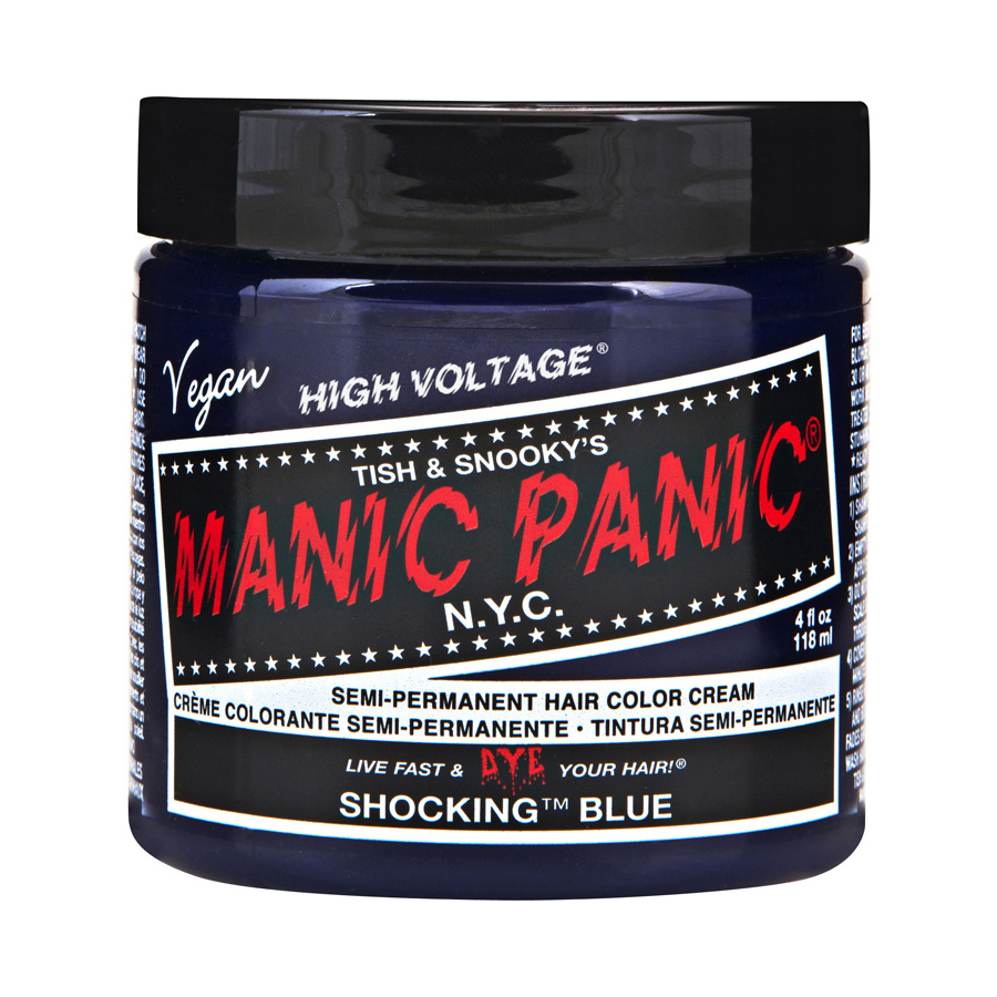 Manic Panic Classic High Voltage Semi-Permanent Hair Colour Shocking Blue - Zwart